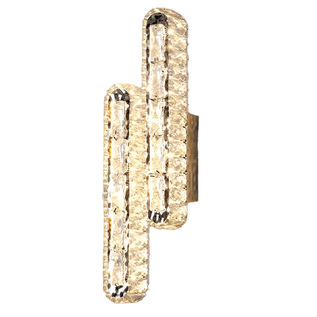 GlowElite – Crystal LED Wall Lamp with Elegant Dimming Control