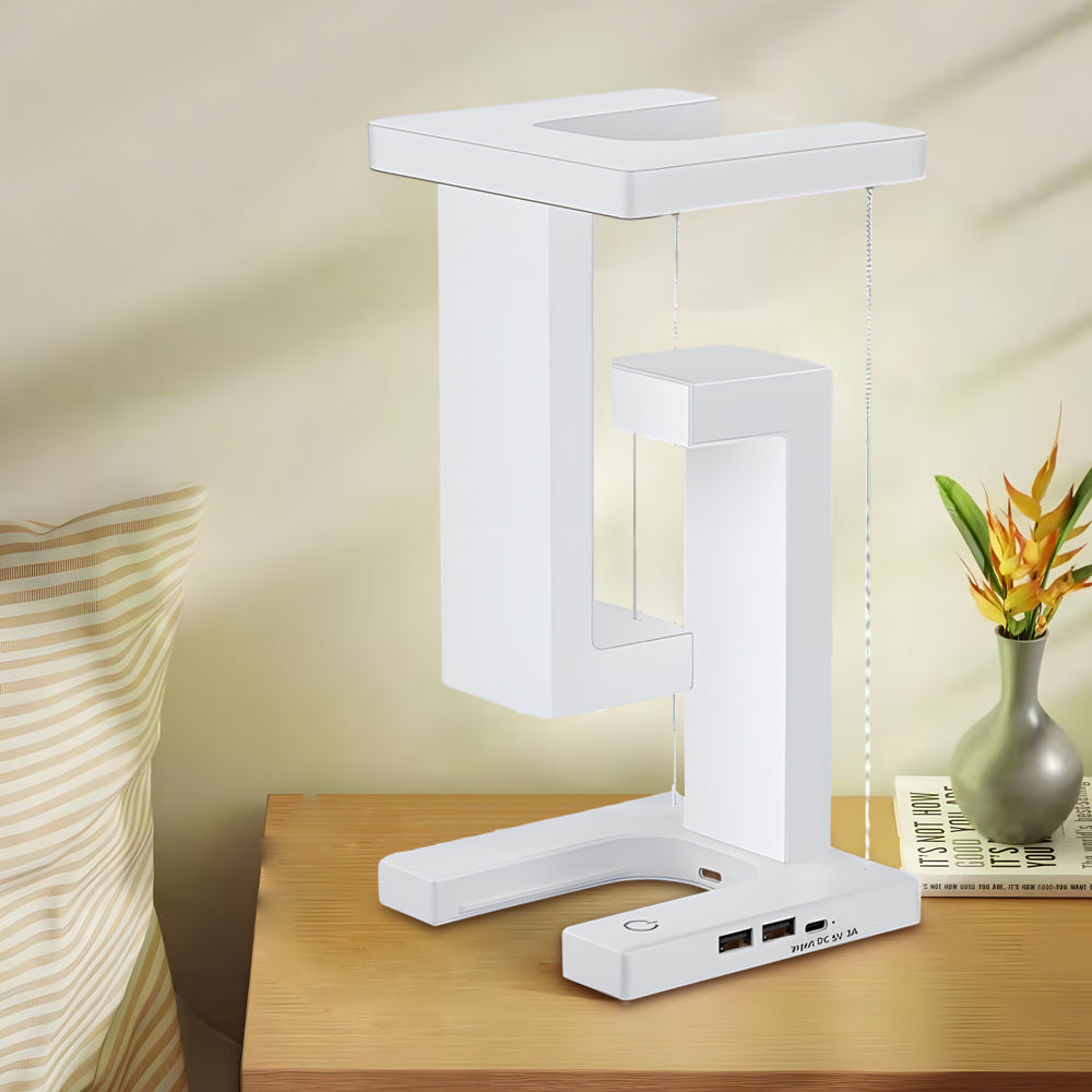 MagnoLight – Levitating LED Desk Lamp with Wireless Charging