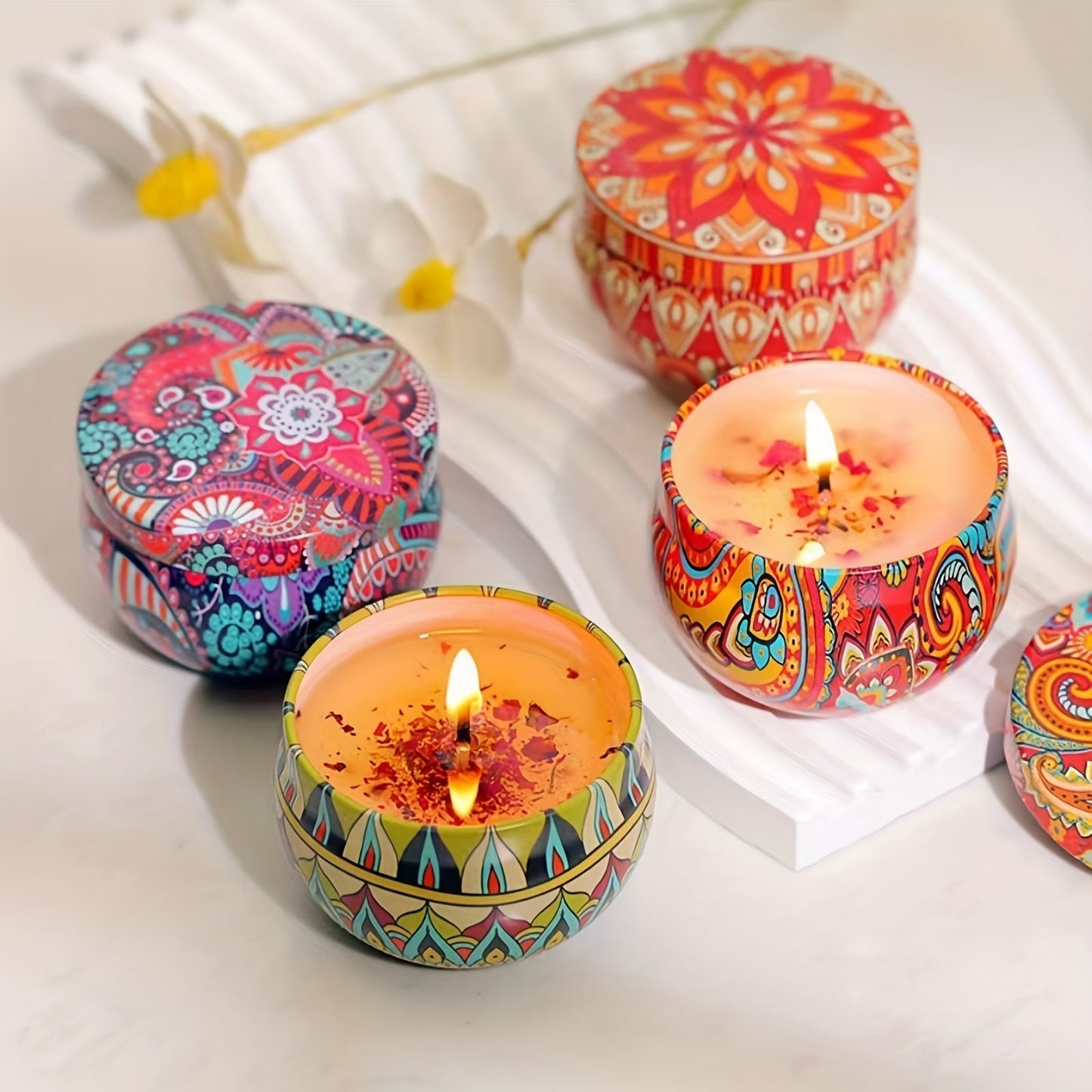 Floral Essence - Jasmine, Sandalwood & Rose Candle Set