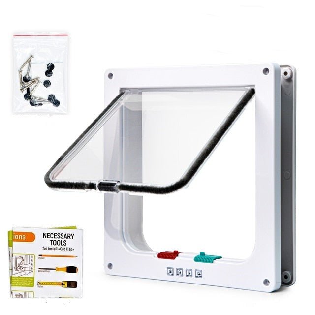 Variant image for SafeFold - Versatile Folding Door with 4-Way Cat Flap & Security Closure-1