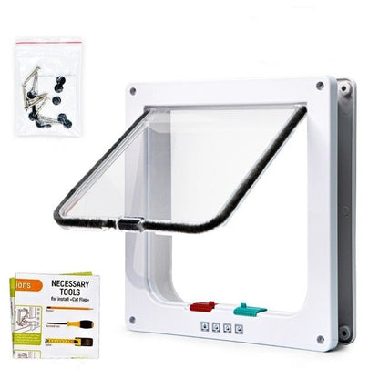 Variant image for SafeFold - Versatile Folding Door with 4-Way Cat Flap & Security Closure-1