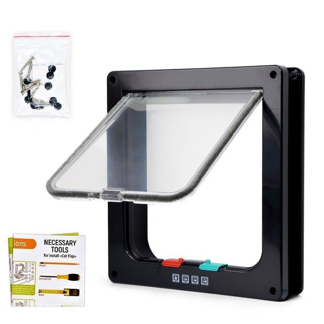 Variant image for SafeFold - Versatile Folding Door with 4-Way Cat Flap & Security Closure-3