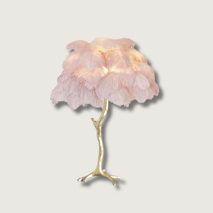 FeatherGlam – Luxuriöse Tischlampe