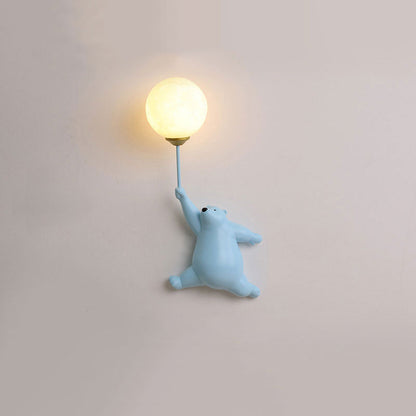 LumeBear – Lampada da parete a LED in resina e acrilico per le camerette dei bambini