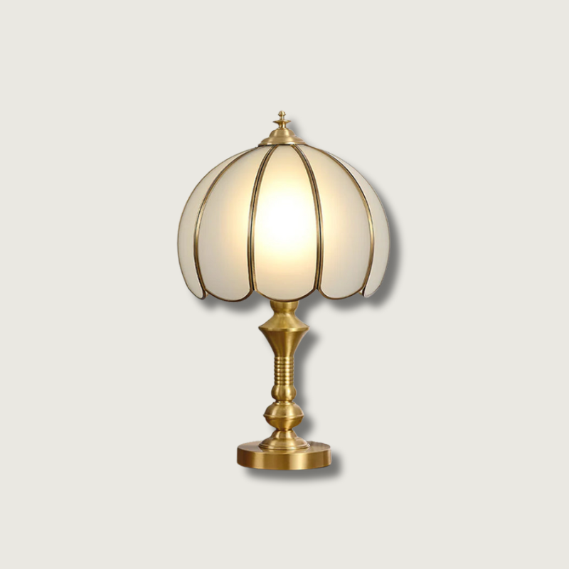 LumeWhite – Classic Brass and Glass Table Lamp