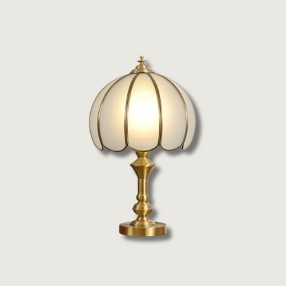 LumeWhite – Classic Brass and Glass Table Lamp