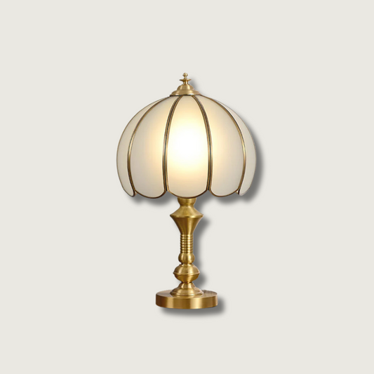 LumeWhite – Classic Brass and Glass Table Lamp