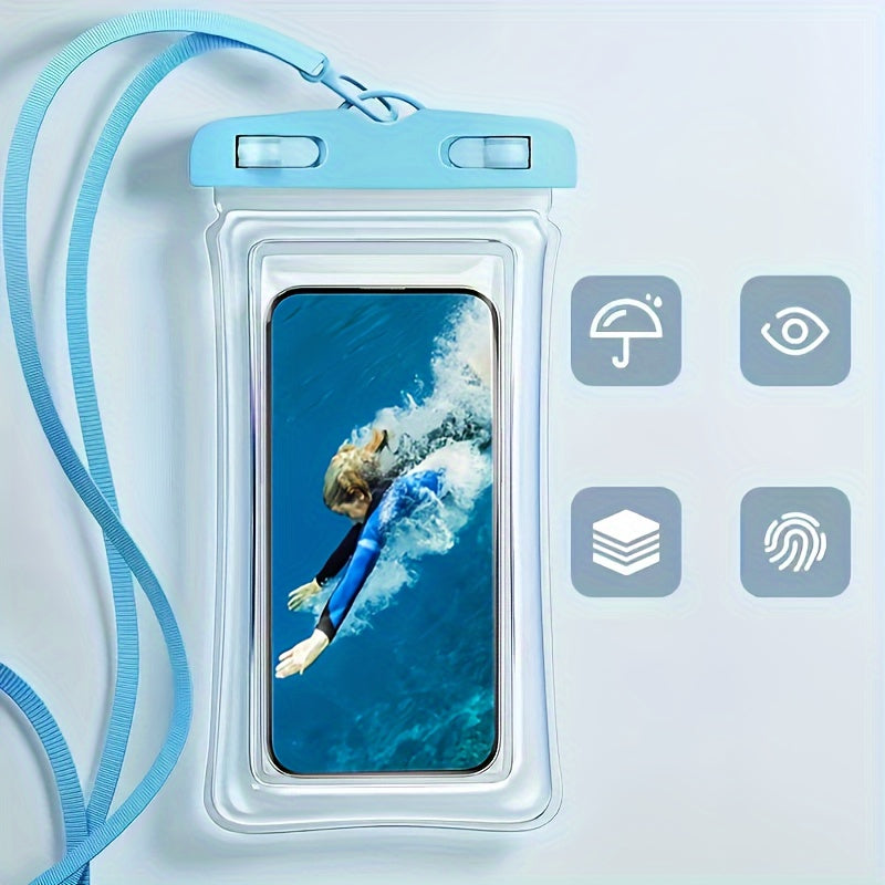 Variant image for Waterproof Phone Pouch with Neck Strap for Beach and Travel – Durable PVC Smartphone Case for 20-32 cm Devices-3
