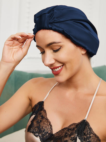 VelvetDream – Nacht-Turban-Schlafmütze aus Seide