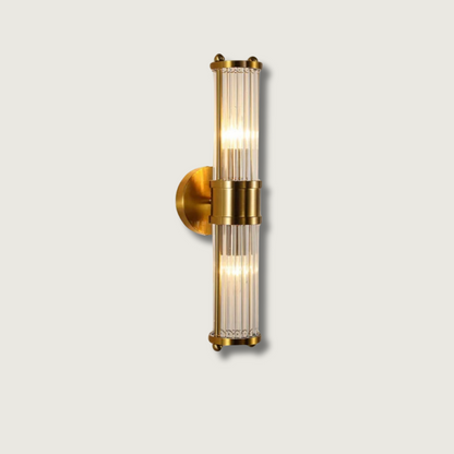 BrilluxGlow – Stylish Crystal and Brass Wall Light