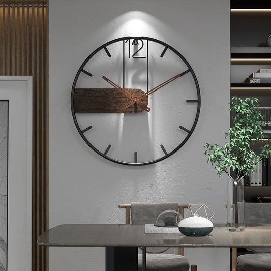 RusticTick - Steel and Walnut Wall Clock