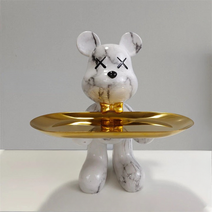BearCraft - Bear Statue with Tray