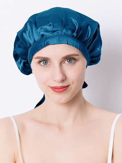 SilkCrown - Classic Silk Sleep Cap with Ribbon