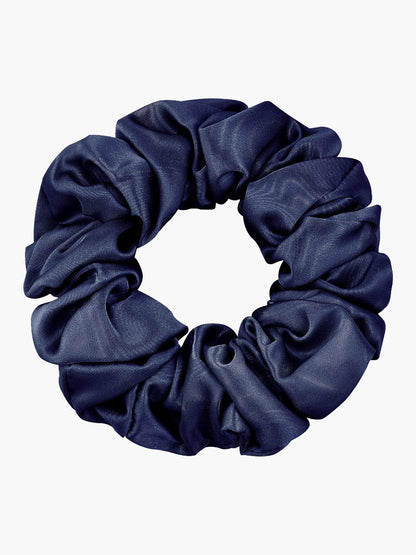 VelvetSilk - Midnight Silk Hair Scrunchies (3.5 cm)