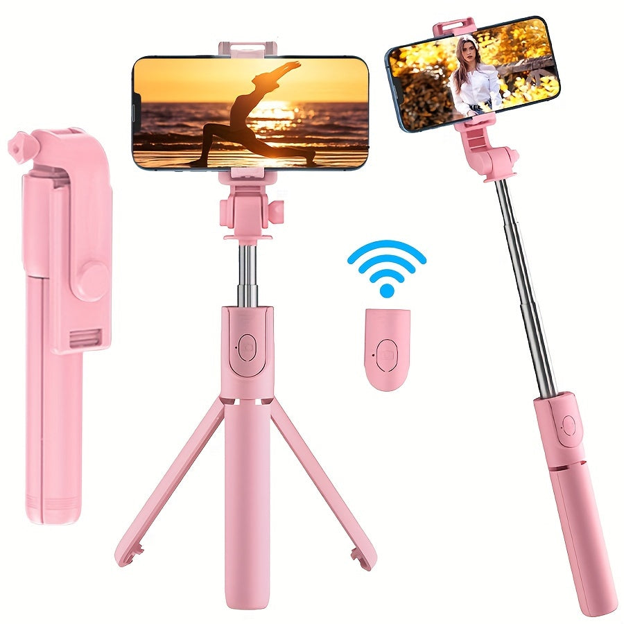 Flexible Selfie Stick with Wireless Remote Control and 360° Rotation – Compact Selfie Pole for iPhone and Travel-1