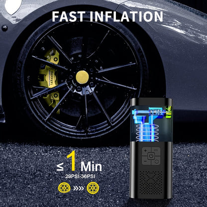 Portable Air Compressor with LCD Screen and LED Light – 150 PSI Inflator for Cars, Bikes, and Sports Equipment-2