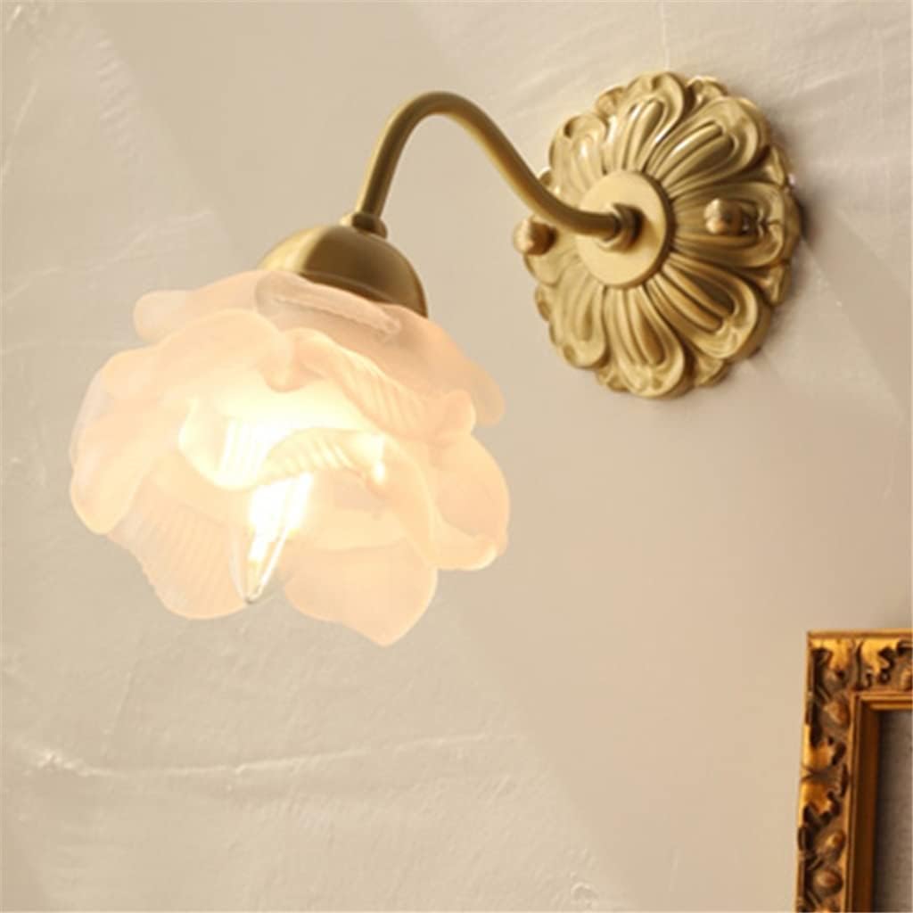 BloomLume – Lámpara de Pared de Vidrio con Flores Vintage