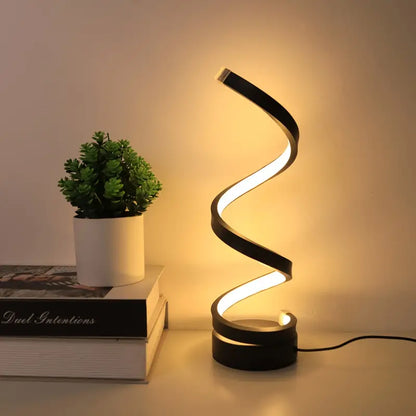 SpiralGlow - Elegant LED Lamp with Dimming Function
