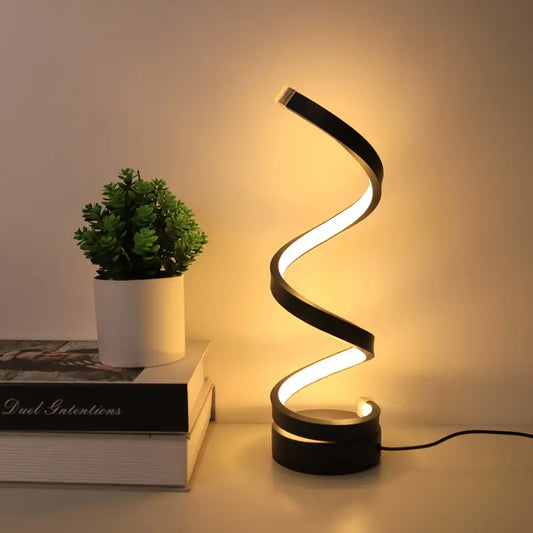 SpiralGlow - Elegant LED Lamp with Dimming Function