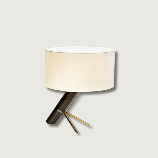 OpalLuxe – Refined Table Lamp with Golden Accents