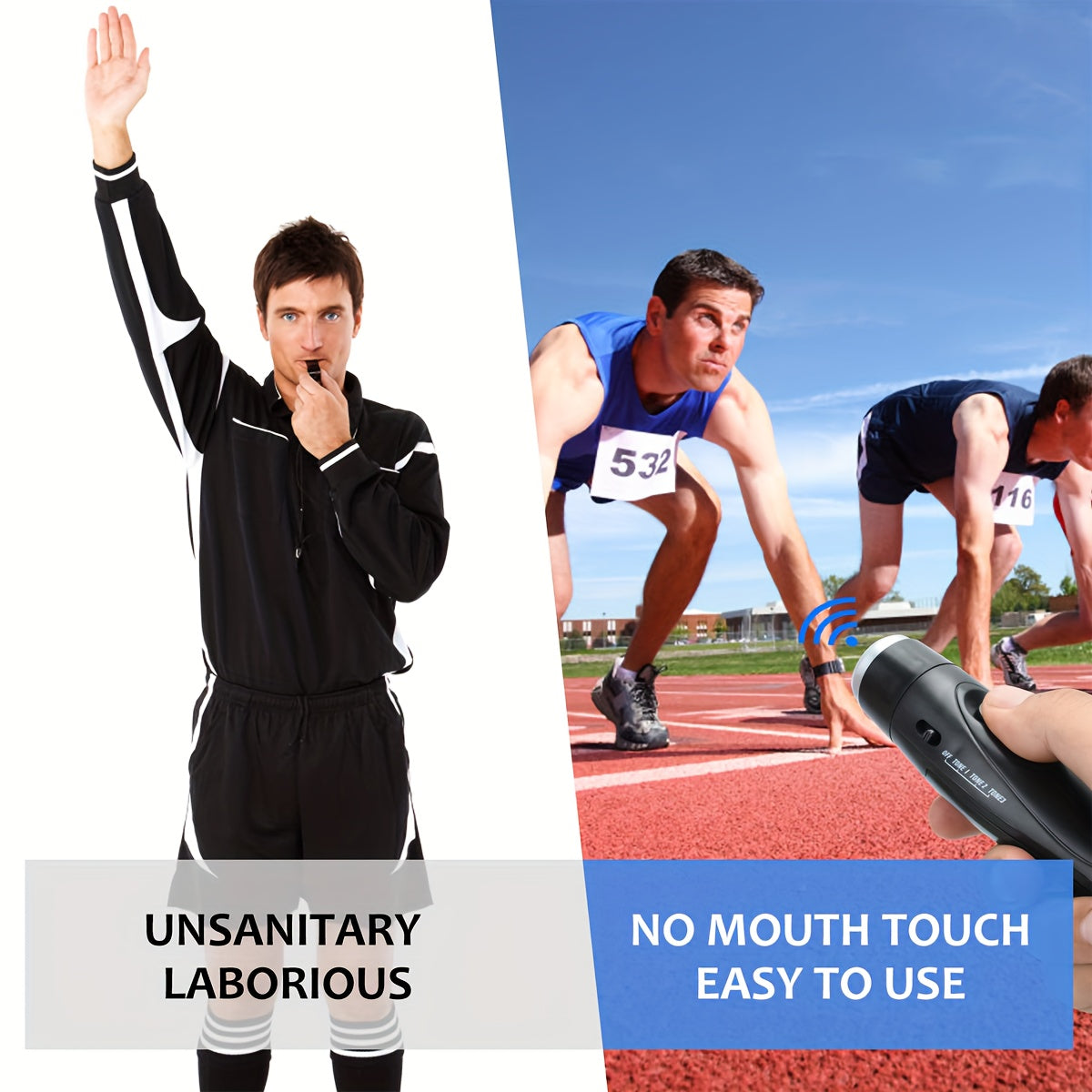 Handheld Electronic Flute with 3 Tone Options – Lightweight and Portable for Coaches and Referees-5