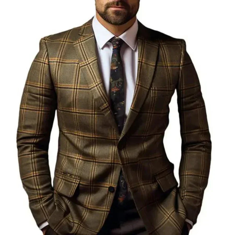 Variant image for Brian - Elegant Men's Blazer Jacket with Diamond Pattern for Stylish Comfort-23