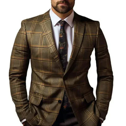 Variant image for Brian - Elegant Men's Blazer Jacket with Diamond Pattern for Stylish Comfort-23
