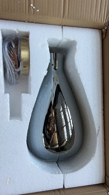 NebulaGlow - Lampe Suspendue Grise