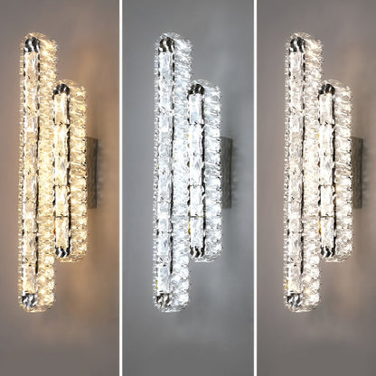 GlowElite – Crystal LED Wall Lamp with Elegant Dimming Control