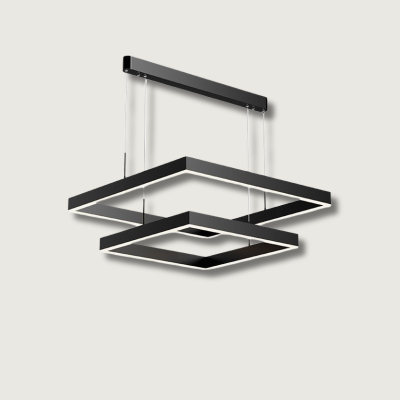 AuraGlow – Sleek LED Chandelier with Dimmable Feature