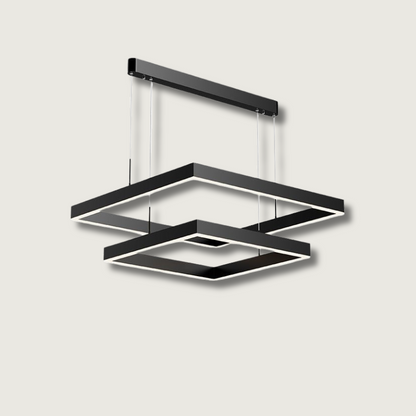 AuraGlow – Sleek LED Chandelier with Dimmable Feature