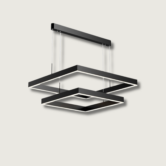 AuraGlow – Sleek LED Chandelier with Dimmable Feature
