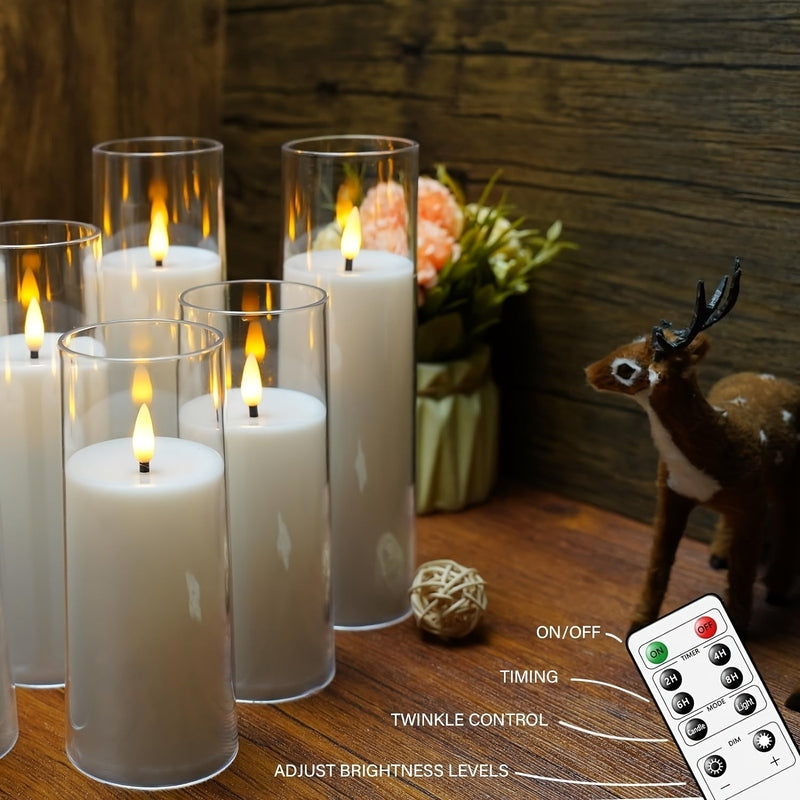 HolidaySpark - 5 LED Flameless Candles for Festive Cheer