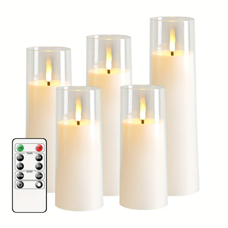 HolidaySpark - 5 LED Flameless Candles for Festive Cheer