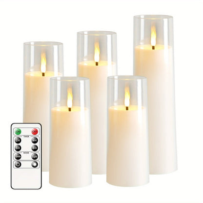 HolidaySpark - 5 LED Flameless Candles for Festive Cheer