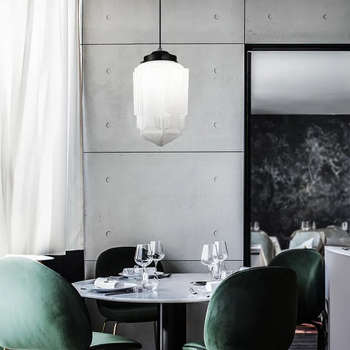 GlasLuxe - Retro Geometrisk Pendellampe