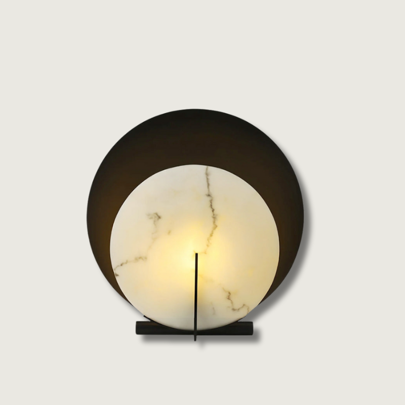 MoonLuxe – Elegant Alabaster Disk Lamp