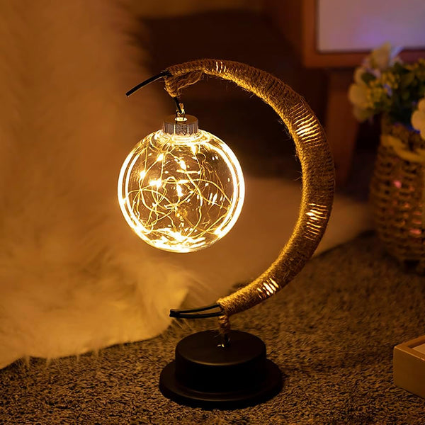 GlowLuna - Warm Glass Lunar Lamp