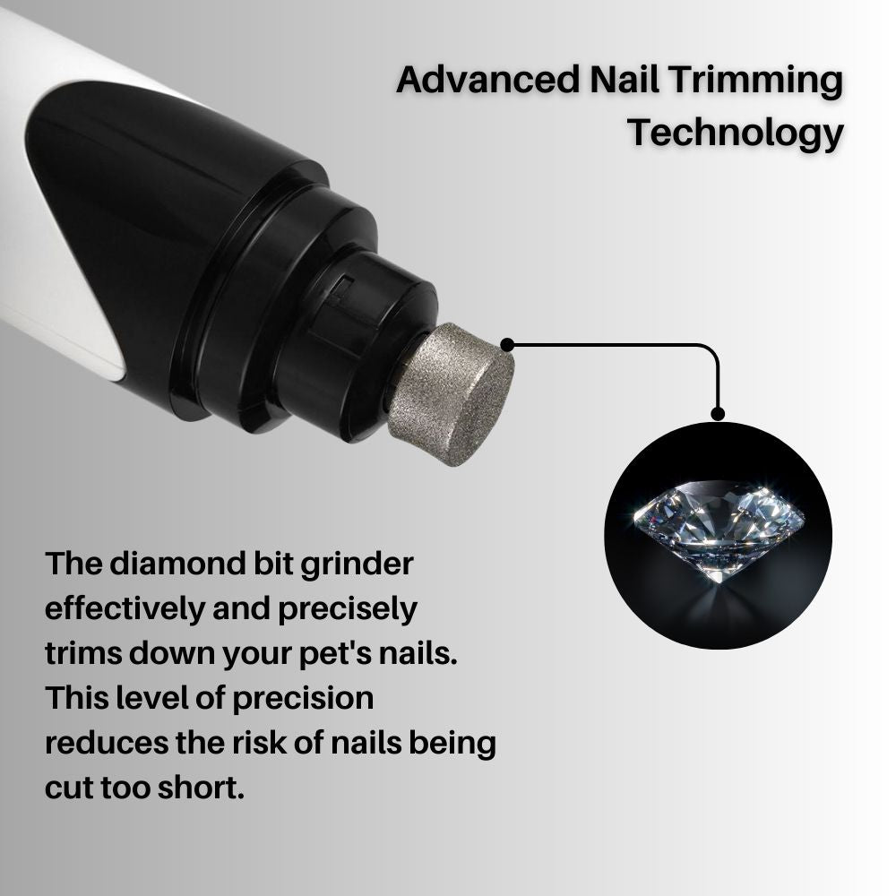 Silent Dog Nail Grinder with Adjustable Speed and Diamond Bit for Safe Claw Trimming-4