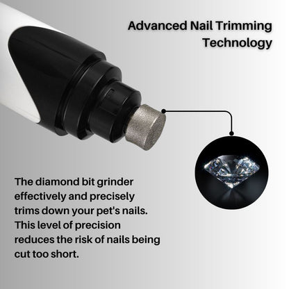 Silent Dog Nail Grinder with Adjustable Speed and Diamond Bit for Safe Claw Trimming-4