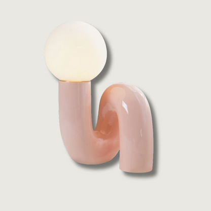 SpiralGlow – Elegant Resin and Glass Table Lamp