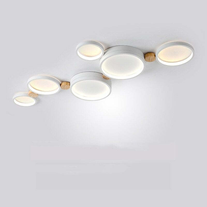 NimbusLuxe – Elegant White and Gray Ceiling Illumination