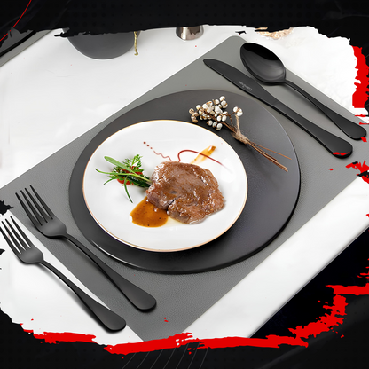 EclipseCutlery – Modernes Set aus schwarzem Edelstahl