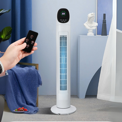 80° Oscillating Tower Fan – 42-Inch Slim Design with Smart Display & Remote | Powerful & Quiet | For Living Room & Workspace