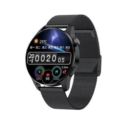 Classic Smartwatch with Health Tracking, Notifications, and Water Resistance – Elegant Design