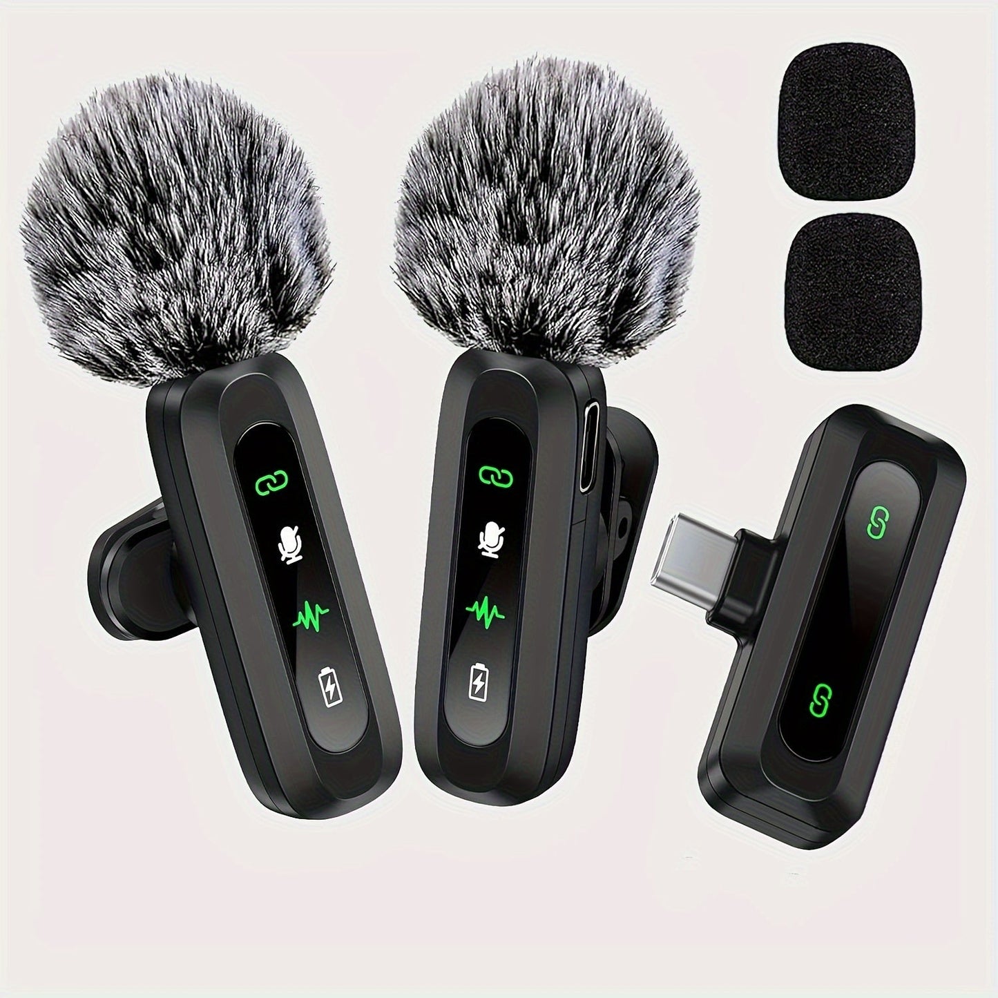 Wireless Lavalier Microphone with USB-C Connectivity for Smartphones and Tablets – Compact Design, Ideal for Podcasts and Vlogs-2