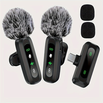 Wireless Lavalier Microphone with USB-C Connectivity for Smartphones and Tablets – Compact Design, Ideal for Podcasts and Vlogs-2