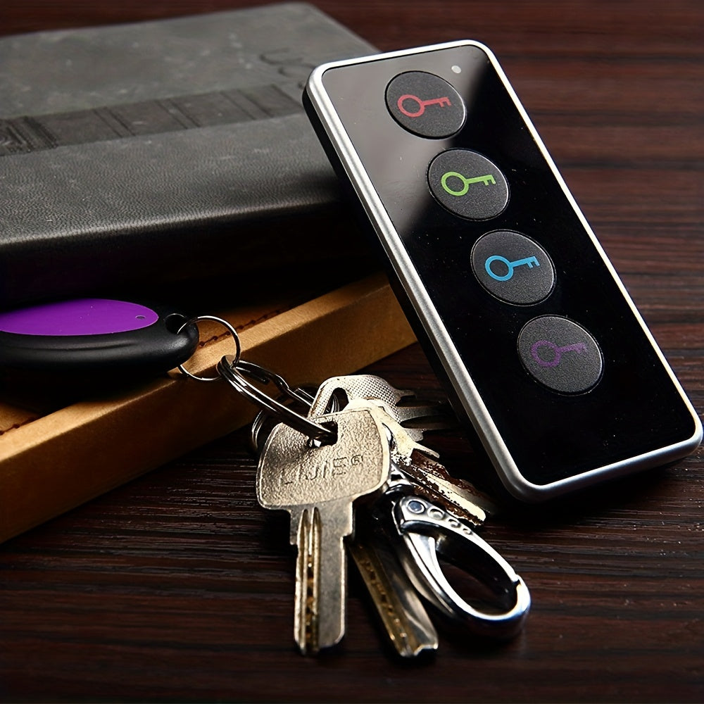 4-in-1 Key Finder with LED Flash and Color-Coded Receivers – Compact Key Locator for Keys, Remotes, and More-3
