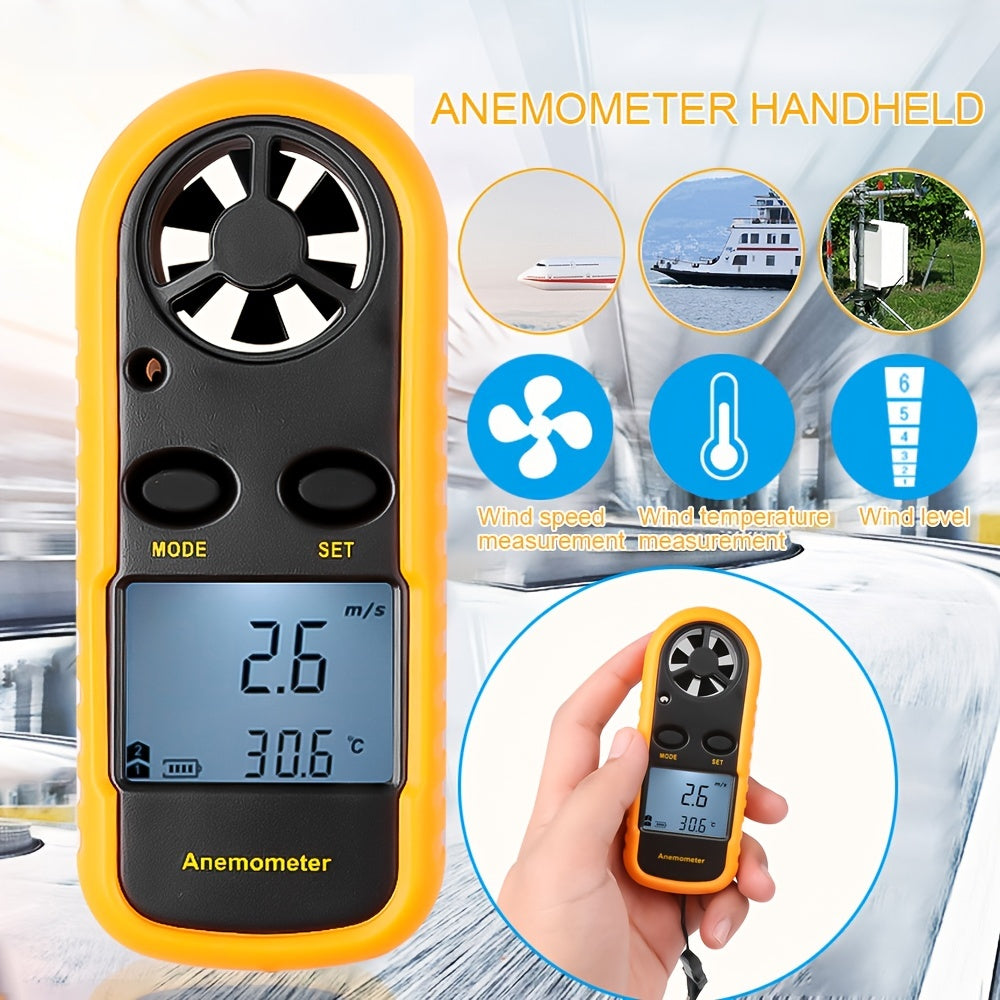 Digital Wind Speed Meter with Clear LCD Display – Portable Wind Speedometer for Outdoor Activities-2