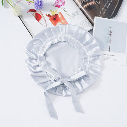 OpalSilk - Silk Lace Sleep Cap with Ribbons
